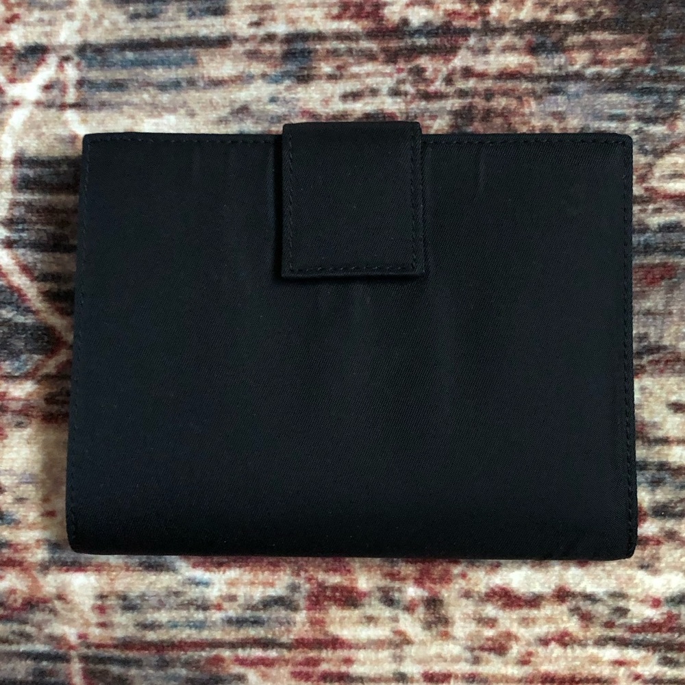 Prada AUTHENTIC Vintage Bleu Navy Blue Nylon Tessuto Logo Organizer Wallet - Picture 5 of 16